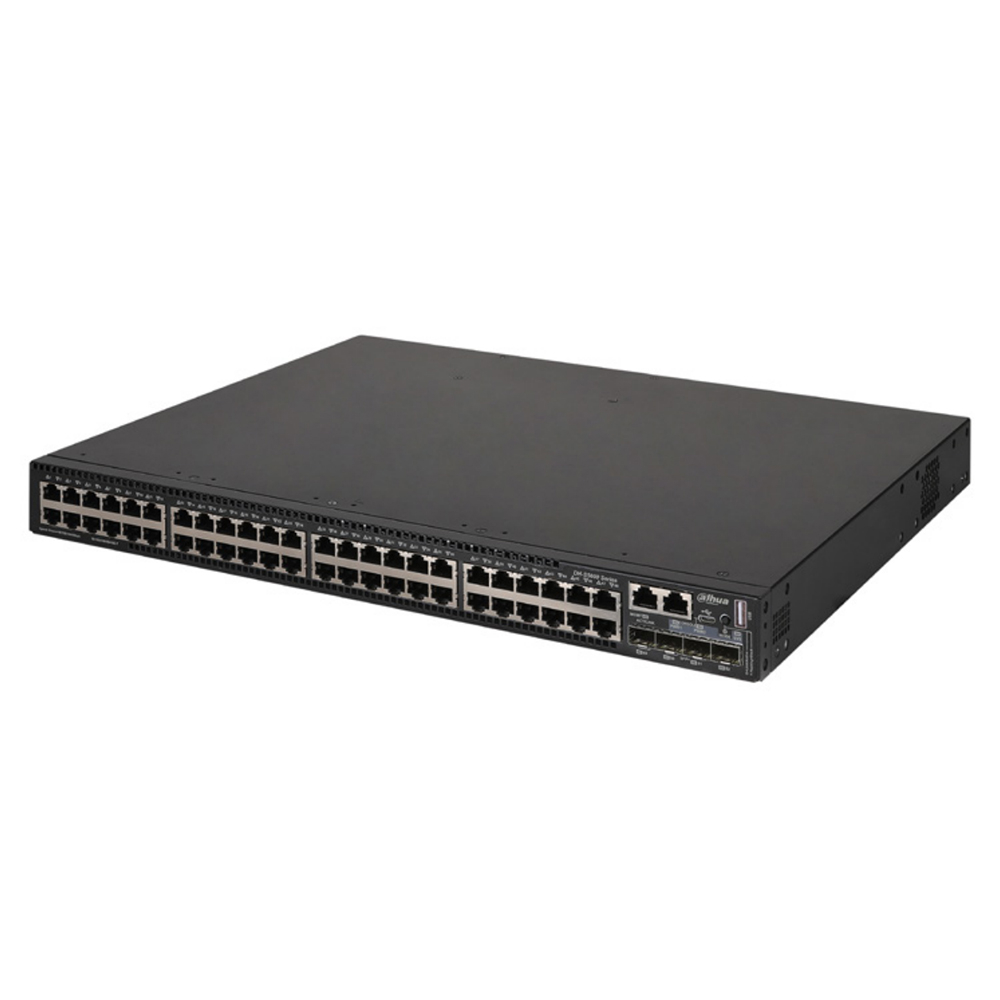 Switch cu 48 porturi Dahua S5600-48GT4XF, 16000 MAC, 598 Gbps, cu management