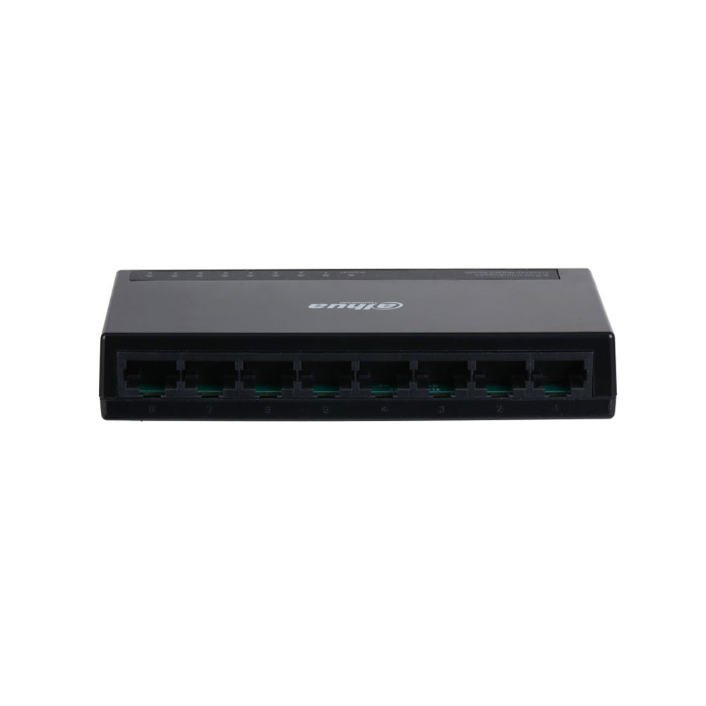 Switch cu 8 porturi Dahua PFS3008-8GT-L, 2000 MAC, 16 Gbps, fara management spy-shop