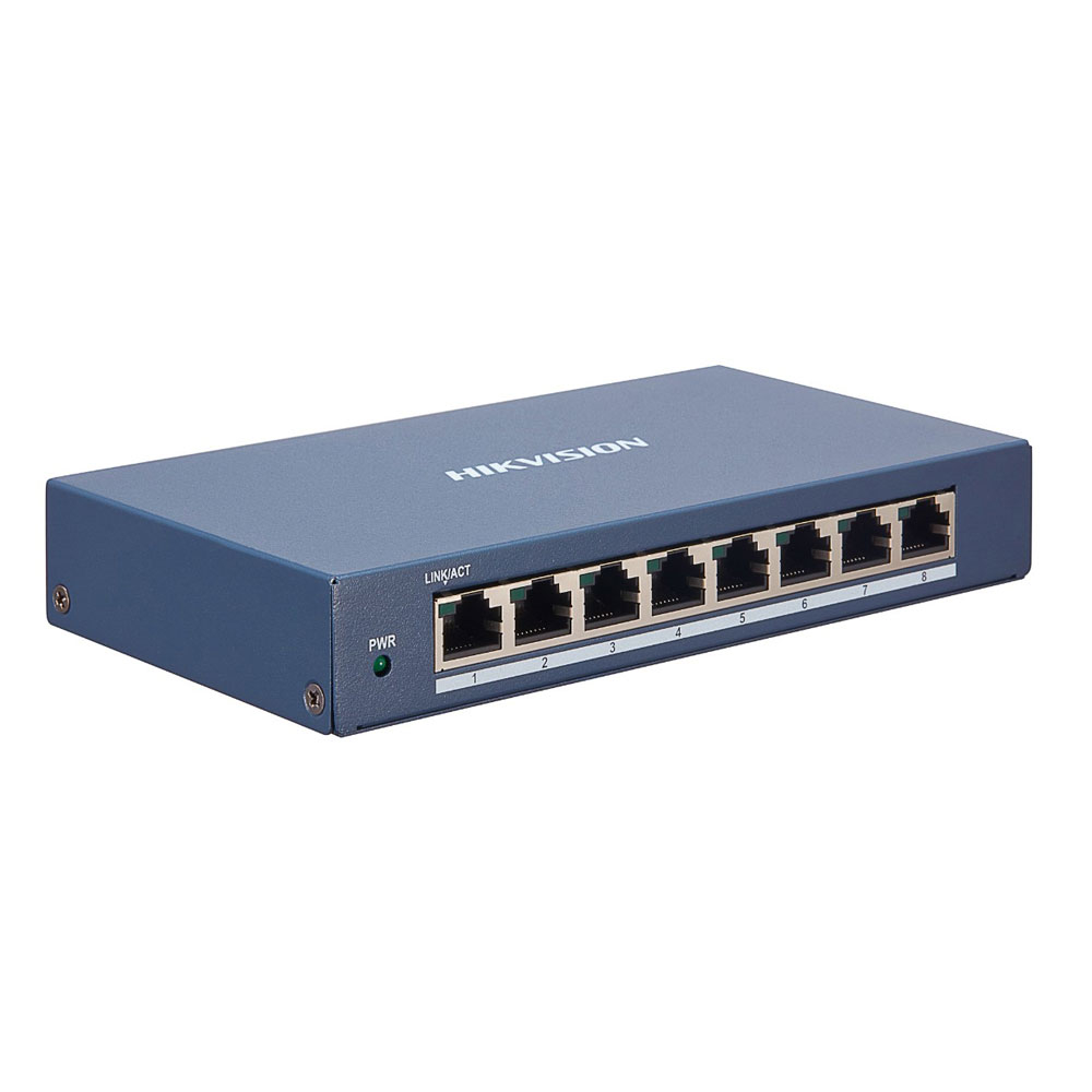 Switch cu 8 porturi Hikvision DS-3E1508-EI, 16 Gbps, 11.904 Mpps, 4000 MAC, cu management la reducere 11.904