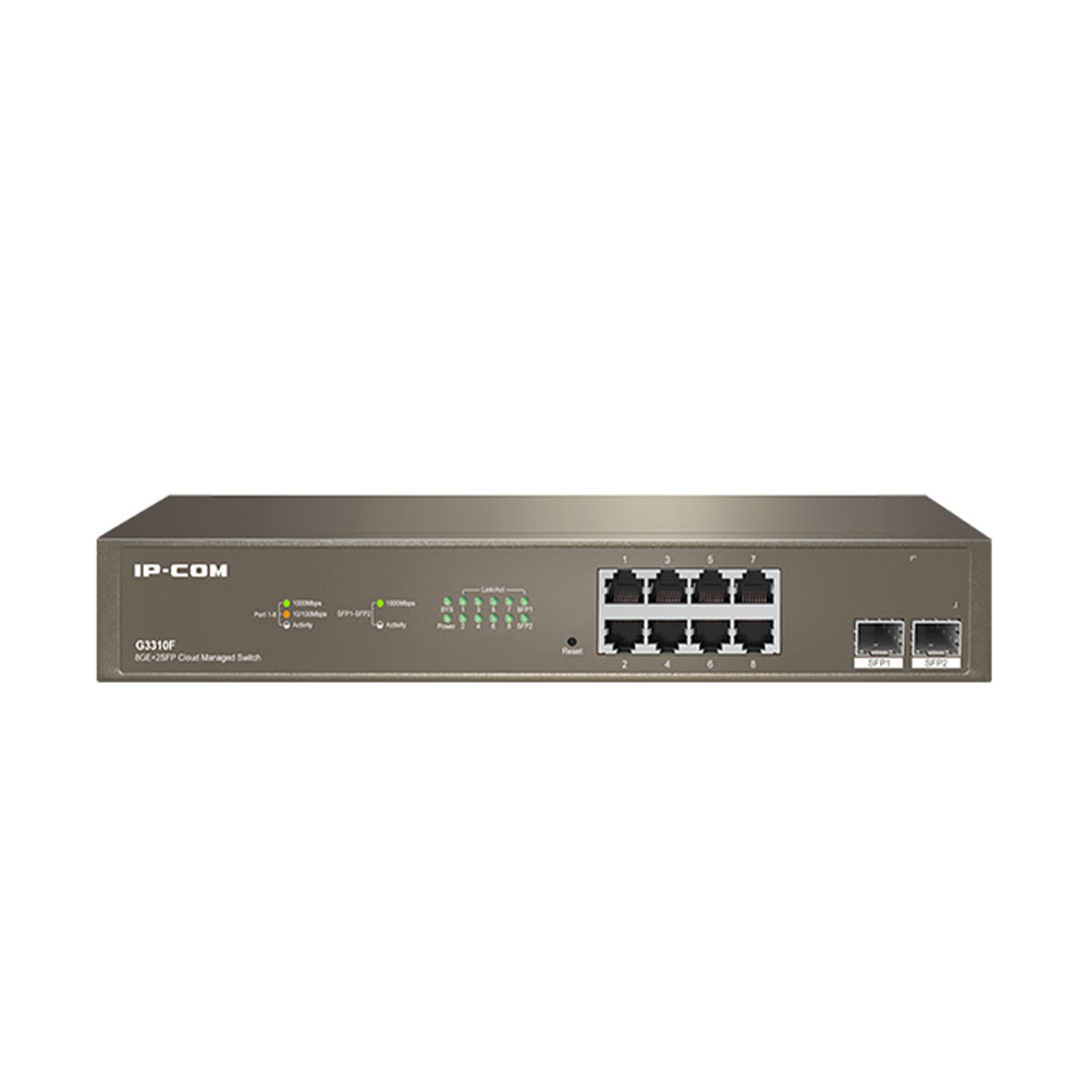 Switch cu 8 porturi IP-COM G3310F, 20 Gbps, 14.9 Mpps, 16000 MAC, cu management IP-COM