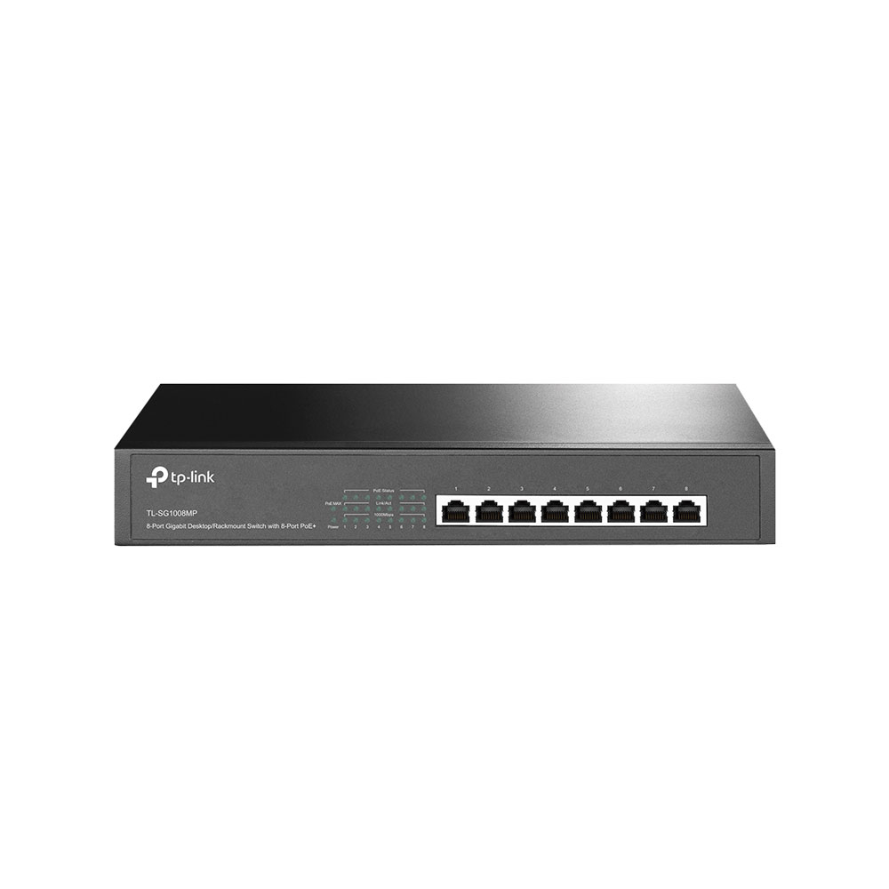 Switch cu 8 porturi PoE+ TP-Link TL-SG1008MP, 4000 MAC, 16 Gbps 4000
