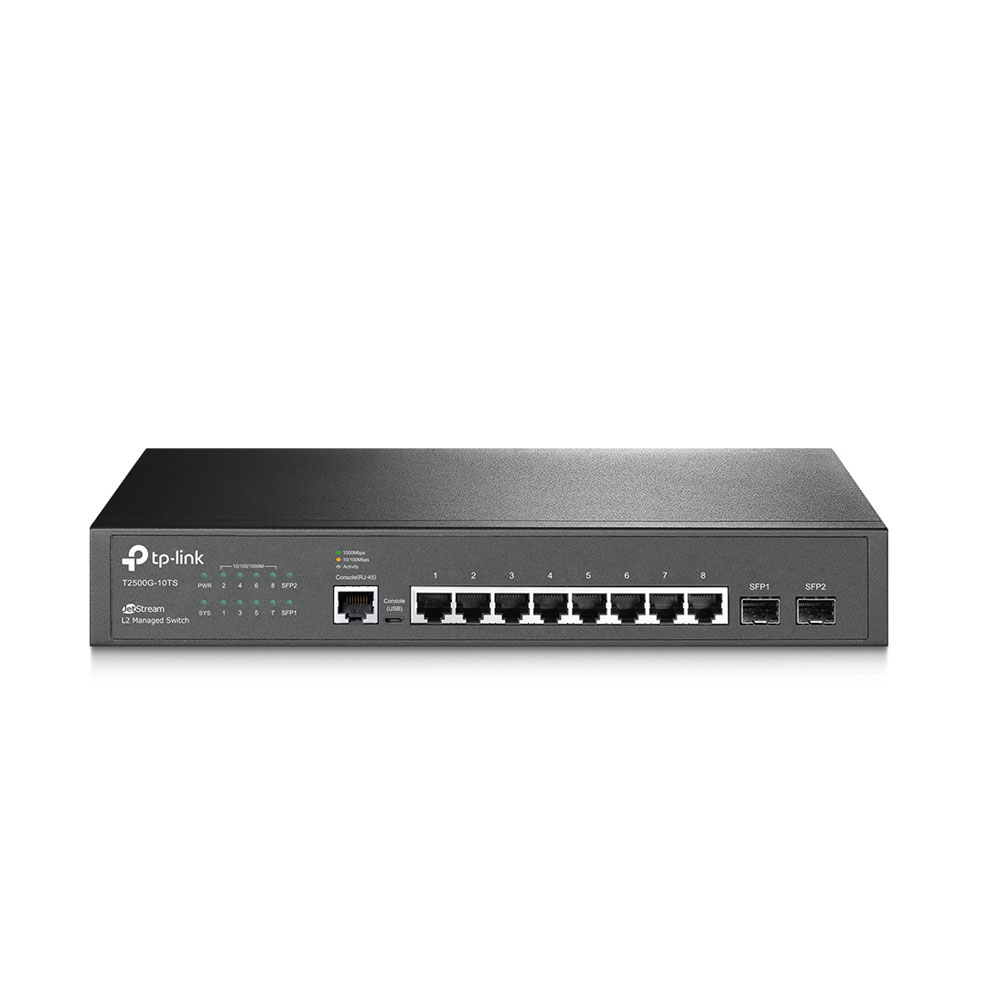 Switch cu 8 porturi TP-Link T2500G-10TS(TL-SG3210), 8000 MAC, 20 Gbps, cu management