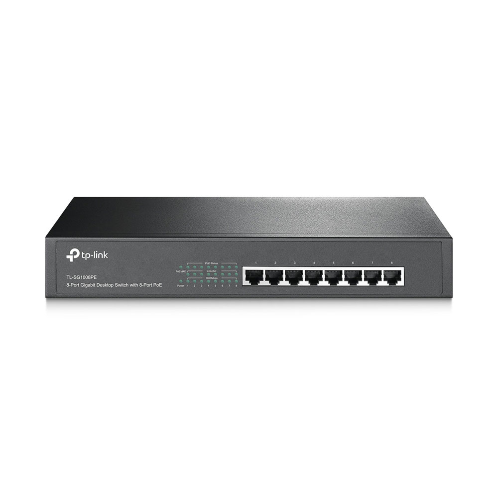 Switch cu 8 porturi TP-Link TL-SG1008PE, 8 PoE+, 4000 MAC, 16 Gbps spy-shop.ro imagine noua idaho.ro