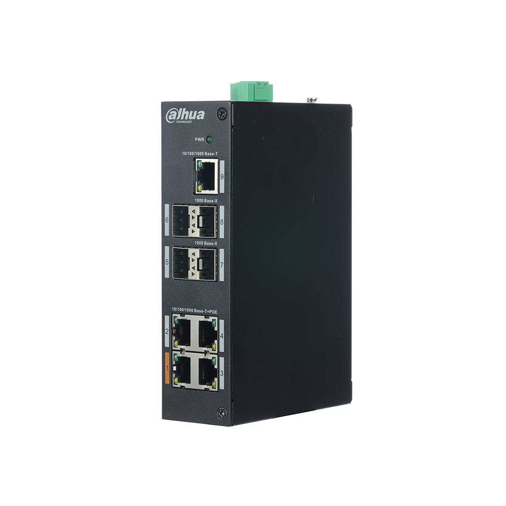 Switch cu 9 porturi Dahua PFS3409-4GT-96, 4000 MAC, 33 Gbps, fara management
