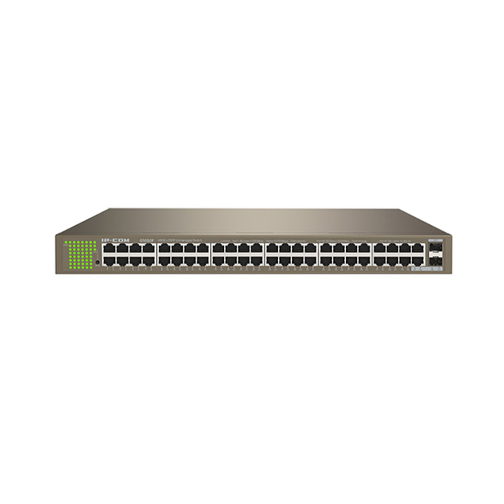 Switch Gigabit 48 porturi IP-COM G1050F, 100 Gbps, 2 porturi SFP, 10/100/1000 Mbps, fara management IP-COM