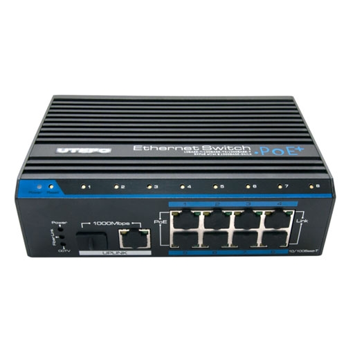 Switch PoE+ UTP7208E-POE-A1, 8 porturi, 10/100 Mbps, fara management spy-shop.ro