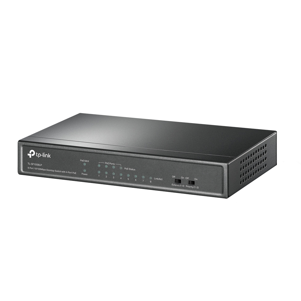 Switch cu 8 porturi TP-Link TL-SF1008LP, 2000 MAC, 4 porturi PoE, 250 m, 1.6 Gbps, fara management 1.6 imagine Black Friday 2021