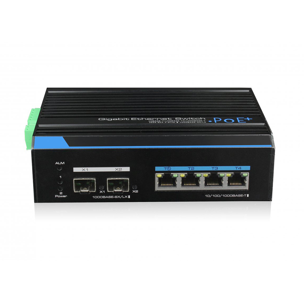 Switch industrial POE+ UTP7204GE-PD, 4 + 2 porturi, 12Gbps, fara management 12Gbps