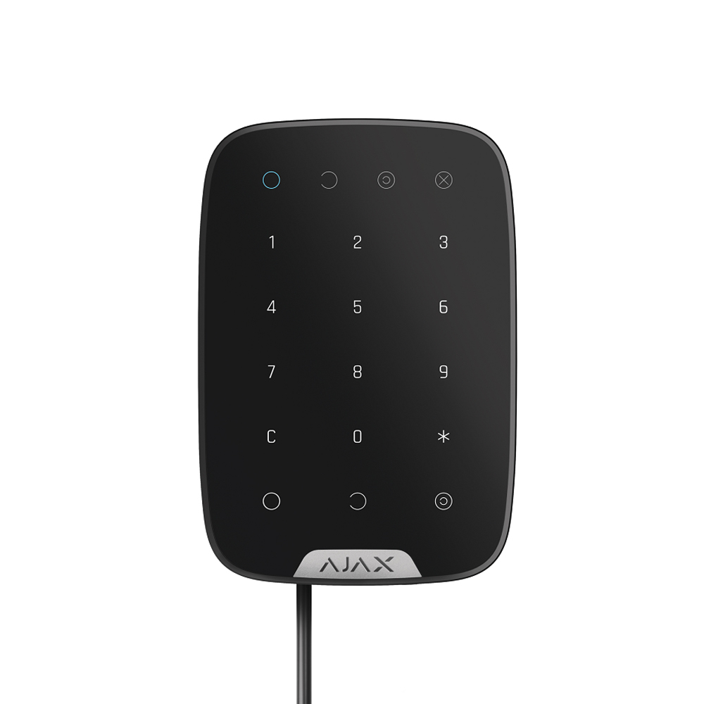Tastatura cu touch Ajax Keypad Fibra BL, 15 taste, silent alarm, 2000 m Ajax