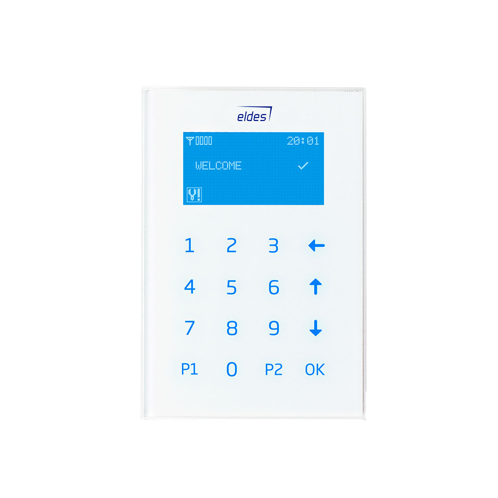 Tastatura LCD Eldes EKB2-WH, 1 zona, buzzer, alb Alarma imagine noua