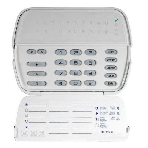 Tastatura LED wireless DSC RFK5516, 16 zone, 8 partitii, 32 zone radio Alarma imagine noua