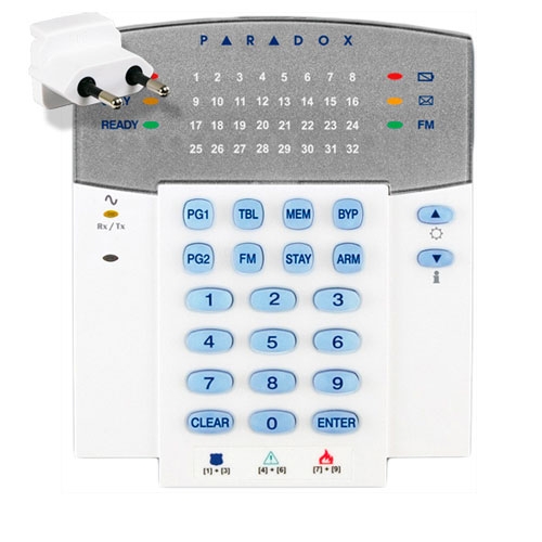 Tastatura led wireless PARADOX K32WK alarma imagine noua tecomm.ro
