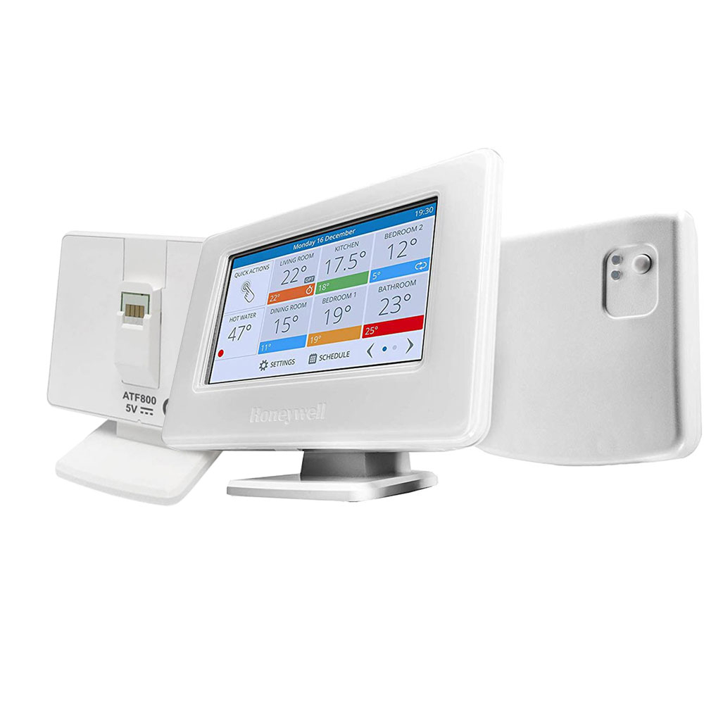 Termostat EvoHome controler multizona wireless Honeywell ATP921R3052, WiFi, 12 zone, 30 m la reducere ATP921R3052