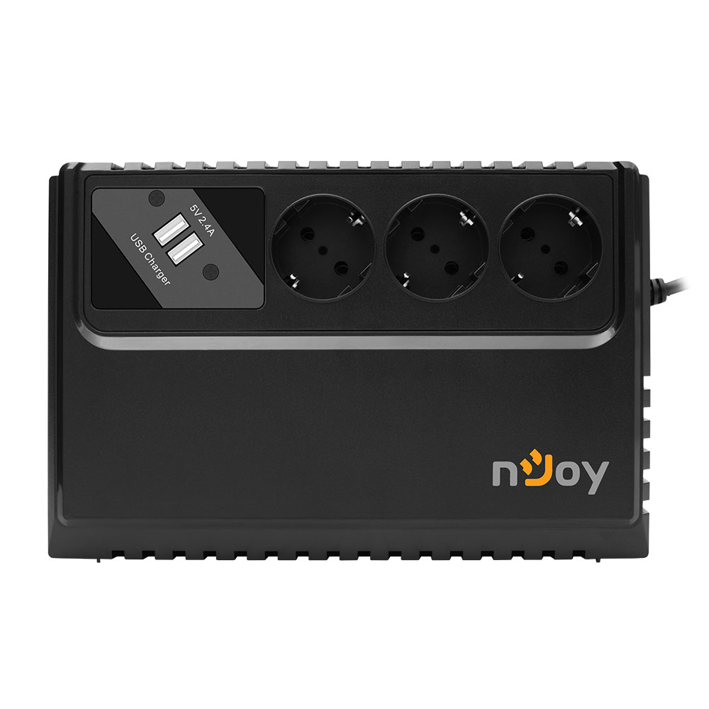 UPS nJoy Renton 650 USB UPLI-LI065RE-CG01B, 650 VA / 360 W, 3 prize, port incarcare USB 360 imagine noua