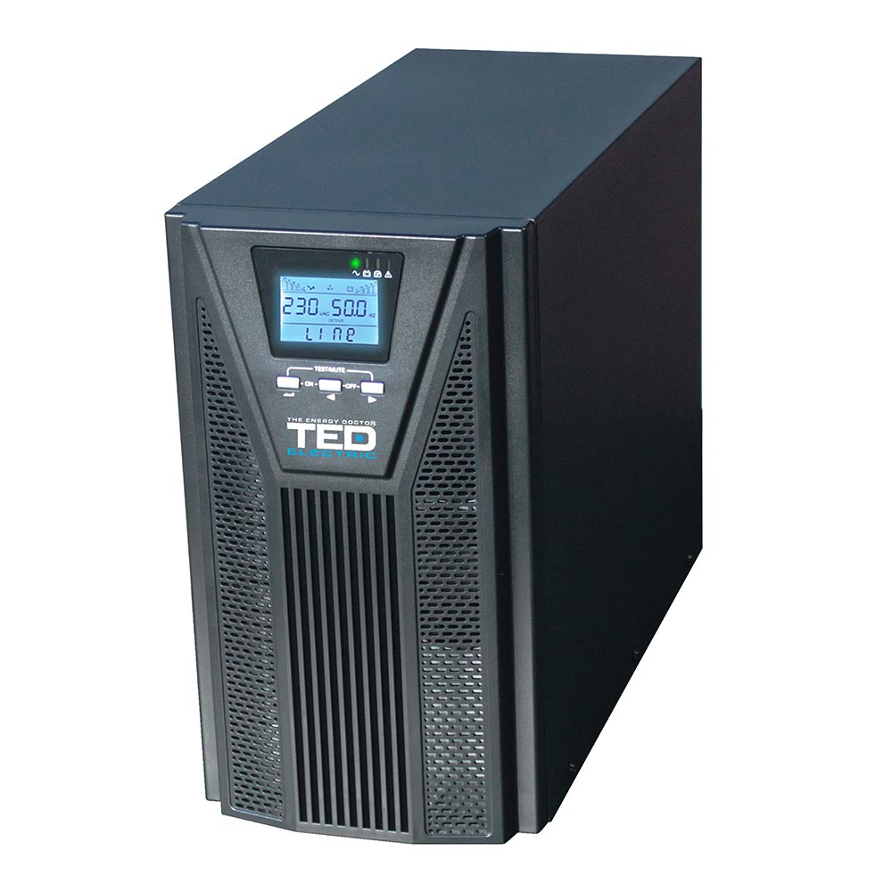 UPS Online cu 3 prize si dubla conversie TED003980, 2000VA, 1800W, LCD 1800W imagine noua idaho.ro