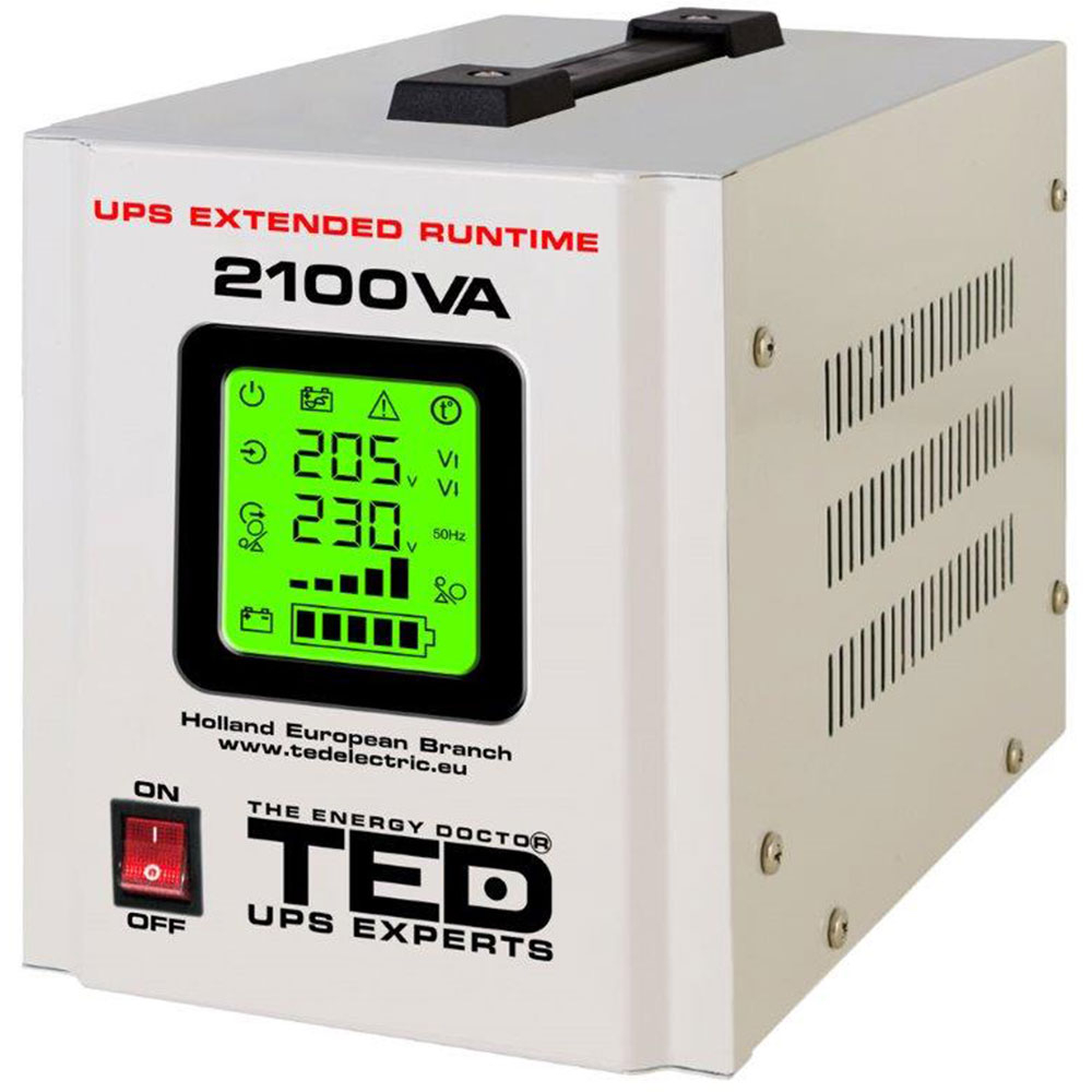 UPS TED A0061529, 2100 VA / 1400 W, runtime extins, doi acumulatori la reducere 1400